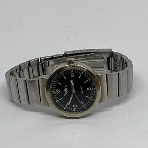 Polini Watch Analog Quartz Womens- Stainless Steel Band New Battery Vintage - Picture 1 of 5