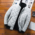 Men Puffer Coat Jacket Overcoat Outwear Lightweight Fashion Winter Warm Soft