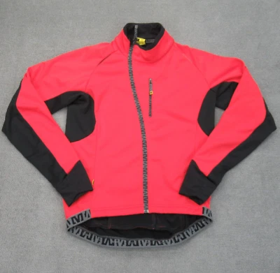 Mavic Cycling Jacket Mens Medium Red Lined Ergo Cuff Zip Windstopper Japan Large - Image 1 of 4