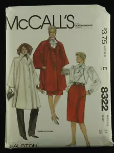 Poncho blusa gonna pantaloni McCalls modello cucito 8322 taglia 14 busto 36 miss non tagliati - Foto 1 di 8