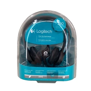 Logitech Headset Headphones & Microphone H390 USB Computer New in Box - Picture 1 of 9