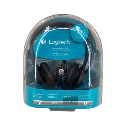 Logitech Headset Headphones & Microphone H390 USB Computer New in Box - Image 1 of 4