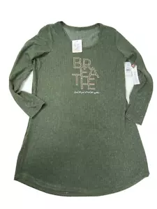 Danskin Oh so Soft Breathe Olivgrün Shirt Damen S Neu mit Etikett - Bild 1 von 10