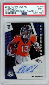2020 Panini Mosaic 1/1 KJ Hamler RC Rookie Auto Black Finite Prizm One of One - Picture 1 of 2