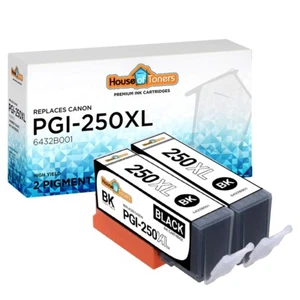 2 PACK PGI250 XL Black Ink for Canon PIXMA MG7120 MG7520 MX722 MX922 - Picture 1 of 2