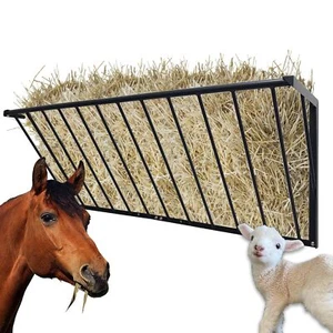 Equine hay feeder, 63'' long livestock feeder, 48 gallon steel frame hay rack. - Picture 1 of 6