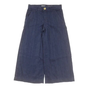 Gymboree Wide-Leg Cropped Blue Jeans Kids Girls 6 Dark Blue 100% Cotton $44.50 - Picture 1 of 12