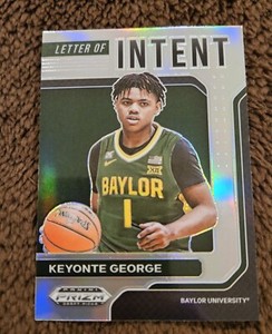 KEYONTE GEORGE 2022 Panini Prizm Draft Letter of Intent Silver SSP BAYLOR/JAZZ