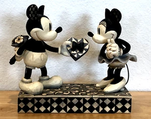 DISNEY JIM SHORE SHOWCASE MICKEY & MINNIE MOUSE "REAL SWEETHEART" FIGURINE - Picture 1 of 12