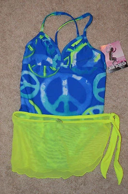 Traje de baño y falda Joe Boxer azul/multi para niña - talla 6 nuevo con etiquetas  Foto 1 de 4