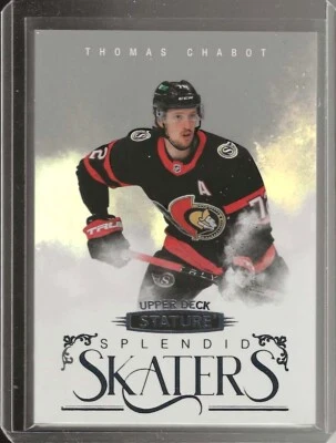 2022-23 UD Stature #SS-7 Thomas Chabot -Splendid Skaters-Ottawa Senators - Image 1 of 2
