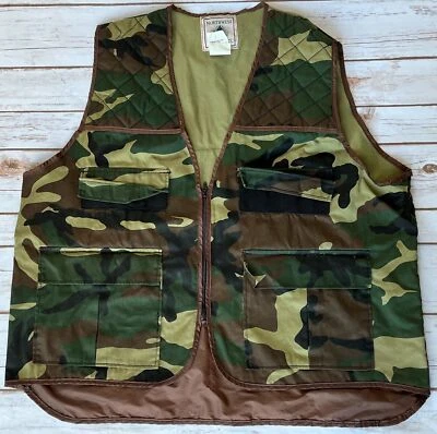 VINTAGE NORTHWEST TERRITORY HUNTING VEST CAMO SHOTGUN POCKETS MENS SIZE XL EUC - Image 1 of 4