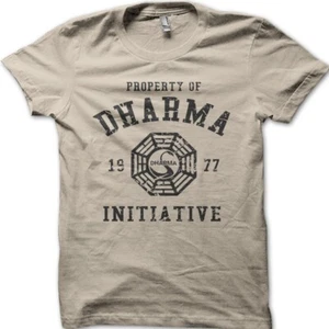 DHARMA Initiative 1977 TV SHOW LOST bedrucktes Baumwoll-T-Shirt 8997 - Bild 1 von 13