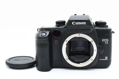 Canon EOS 55 SLR 35mm Film Camera Black SLR Made In Japan USED [Exc++] #2366112A - Image 1 of 4