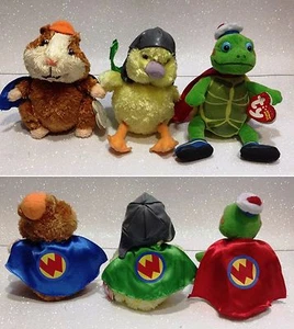 TY BEANIE BABIES WONDER PETS SET 3 PELUCHE 15 CM PLUSH 6" LINNY+TUCK+MING-MING - Picture 1 of 1