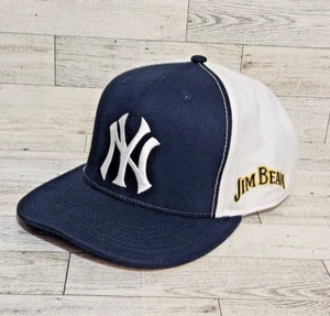 New York Yankees Jim Beam Drink Smart Snapback Baseball Hat Cap MLB White / Navy - Picture 1 of 9