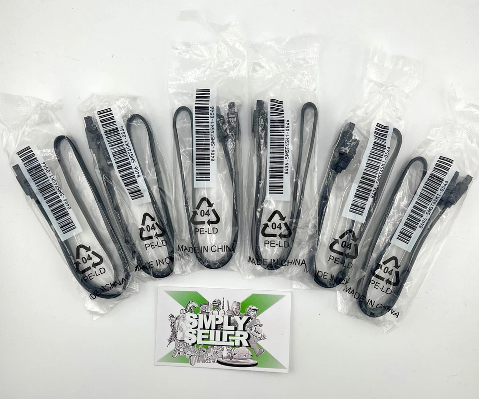 ⚡ 3x 6x 10x 15x 20x gerade SATA 0,4m Kabel | SATA III 6 GB/s schwarz NEUWARE ⚡ - Bild 1 von 4