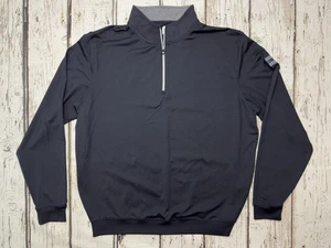 Footjoy Golf Embroidered Logo Men's Black 1/4 Zip Pullover Sweater Sweatshirt XL - Picture 1 of 11