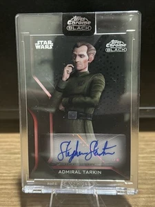 2022 Topps Chrome Black Star Wars Moff Tarkin Stephen Stanton Auto - Picture 1 of 15