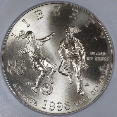 1996-S Olympic Soccer Commemorative Half Dollar - ICG MS70 - Image 1 of 4