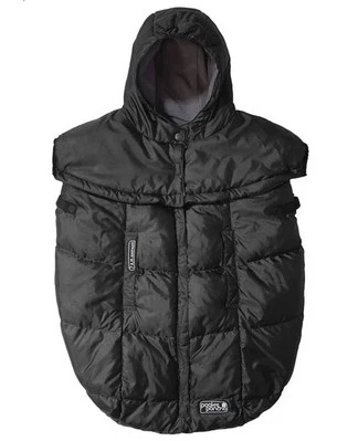 PookiePoncho 7 AM Bebé Bebé Invierno Manta Cubierta Para Portador/Cochecito Negro Nuevo Foto 1 de 4