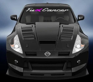 FUCK-CANCER Windscreen Banner Car Sticker Decal FREE POSTAGE From Australia - Picture 1 of 1
