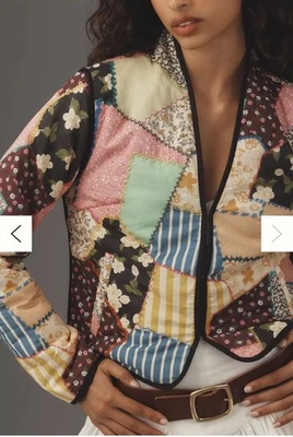 от ANTHROPOLOGIE стеганая лоскутная куртка размер XL БЕСПЛАТНАЯ ДОСТАВКА! SoldOutInStores - Изображение 1 из 4