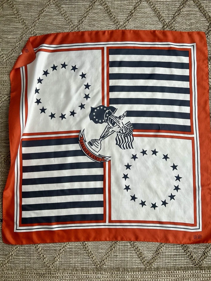 Bufanda cuadrada Escada Sport seda novedad 34”X34” 100 % seda Foto 1 de 4