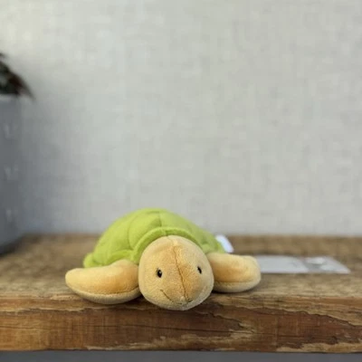 Jellycat Small CeeCee Turtle - Small Green Velour Turtle Beanie retired 6” (#2) - Image 1 of 4