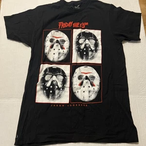 Friday the 13th Jason Voorhees Short Sleeve Black Graphic T-Shirt Men's Size SM - Picture 1 of 6