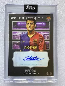 TOPPS BARCELONA TRIPLETE 2008/09 AUTO PEDRO 05/49 - Imagen 1 de 2