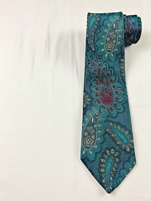 Traje Profesional De Colección Oscar De La Renta Color Esmeralda Diseño Paisley Corbata HOMBRE Foto 1 de 4