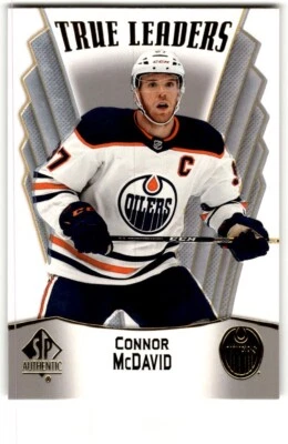 Connor McDavid 2021-22 SP Authentic True Leaders #TL-1 Edmonton Oilers - Image 1 of 2