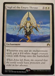 2015 Wizard Coast Magic The Gathering Magic Origins Sigil Empty Throne 31 Card - Picture 1 of 2
