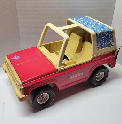 Vintage 1970s Tonka Hot Pink Daisy Ford Bronco Pressed Steel Made in USA - Image 1 of 4