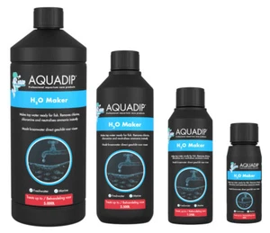 AQUADIP H2O MAKER Aquamaker Tap Safe Water Conditioner Aquarium Chlorine Nitrite