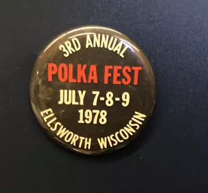 1978 poke Fest Ellsworth Wisconsin Button Pin Back - Picture 1 of 2