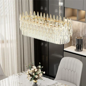 Luxury Crystal Chandelier Lamp Bling Pendant Ceiling Lamp w/3 Colors Soft Light - Picture 1 of 19