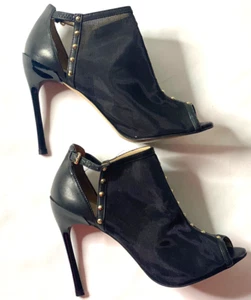 Sandalia tacones de aguja tacones de aguja ZARA de malla negra primavera verano 39 8 - Imagen 1 de 8
