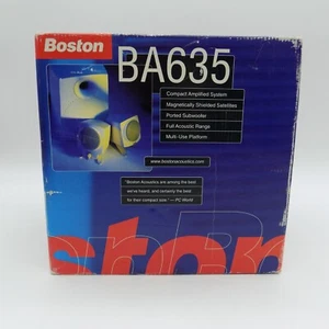 Boston Acoustics BA635 White Ported Subwoofer Computer Desk - Photo 1/8
