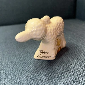 Homer Laughlin Co. Menagerie Maverick Happy Easter Animal Figurine Ivory Lamb - Picture 1 of 5