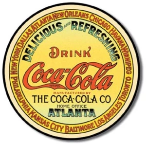 Coca Cola Metall Blechschild rund Coke Home Wanddeko Bar Shop Garage #1070 - Bild 1 von 1