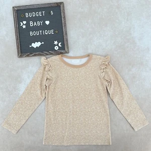 JAMIE KAY Floral Ruffle Long Sleeve Tee Shirt Top Size 6Y - Picture 1 of 3