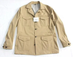 New $725 Atelier Munro Informal FIELD JACKET Sz LARGE L US 44 EU 54 Beige Button - Picture 1 of 9