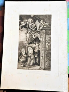 1800 LITHOGRAPHISCHER DRUCK DIE EKSTASE DER HEILIGEN KATHARINA - Bild 1 von 1