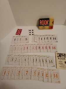 Rook Card Game With Instructions Parker Bros 1943 Red Cards