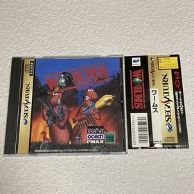 WORMS SEGA SATURN  w/ Spine Card Japanese  Retro Game