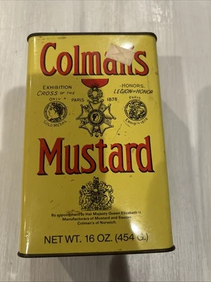 Vintage Colman's Mustard Spice Metal Tin 16 Ounces - Image 1 of 4
