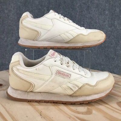 Zapatillas deportivas clásicas deportivas con cordones de cuero blanco beige Reebok para mujer 7,5 Foto 1 de 4