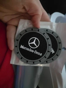 Mercedes Benz Sottobicchieri Auto Logo SUV Portabicchieri Interno Gomma Nero Auto - Foto 1 di 1
